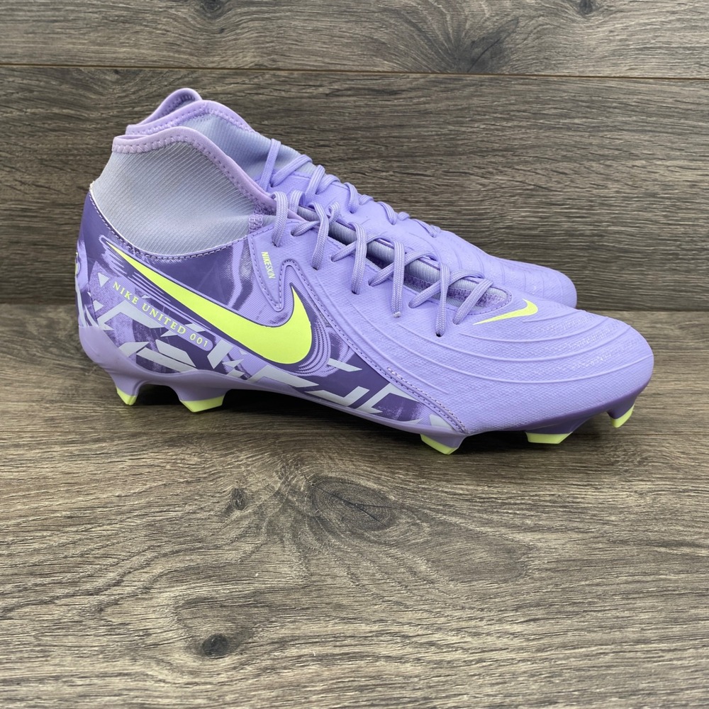Nike Phantom Luna II Academy MG Soccer Cleats Unisex 9.5 Purple Volt HF1598-500